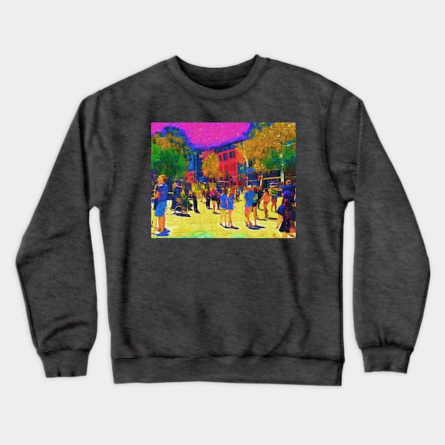 Seattle Street Scene Crewneck Sweatshirt by KirtTisdale